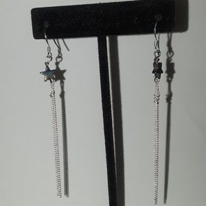 NWT *On Sale hematite shooting star earrings